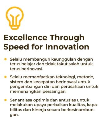 Core Values REXVIN Excellence Through Speed for Innovation